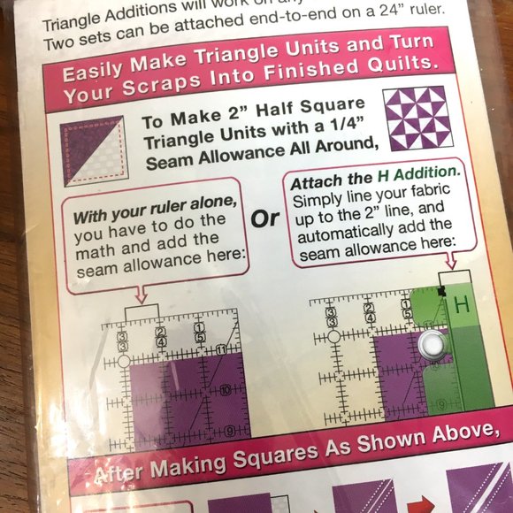 Guidelines 4 quilting Triangle additions NWT - Picture 5 of 11